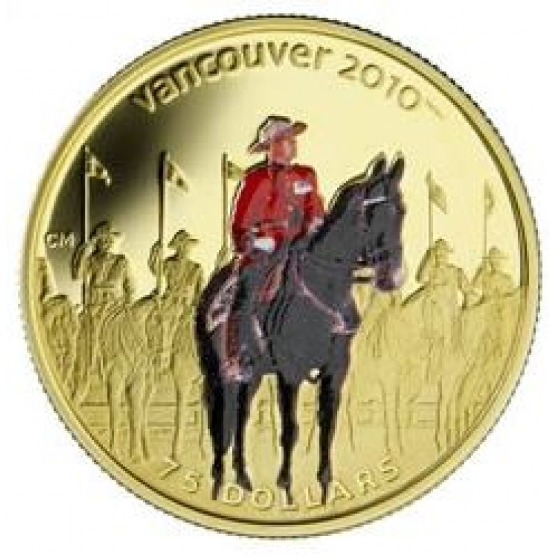 2007 Canada 14karat Gold 75 Coin Vancouver 2010 Olympic Winter